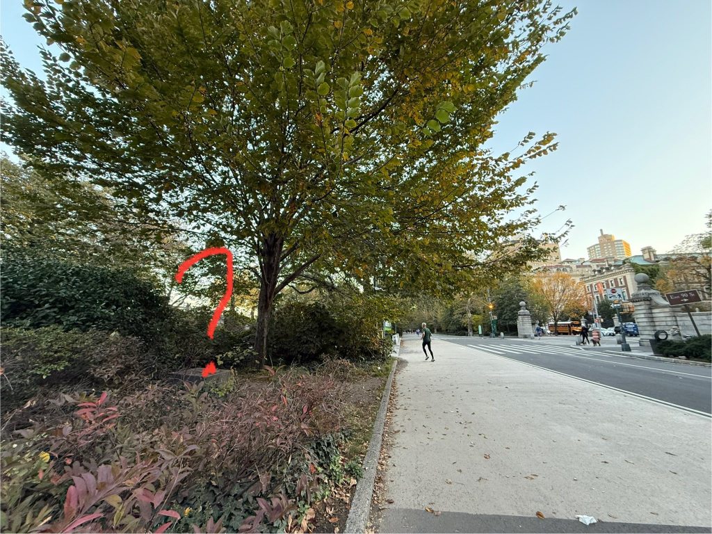 Fred's normal placement on the East side by Engineer's Gate