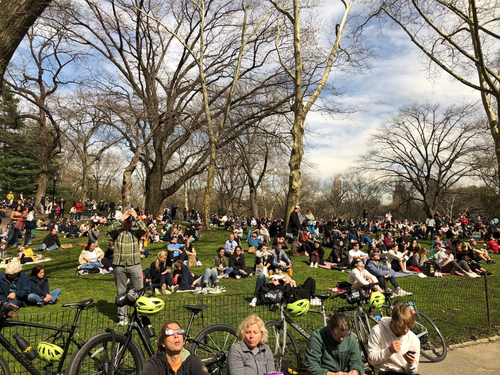 Solar eclipse over Central Park 2024