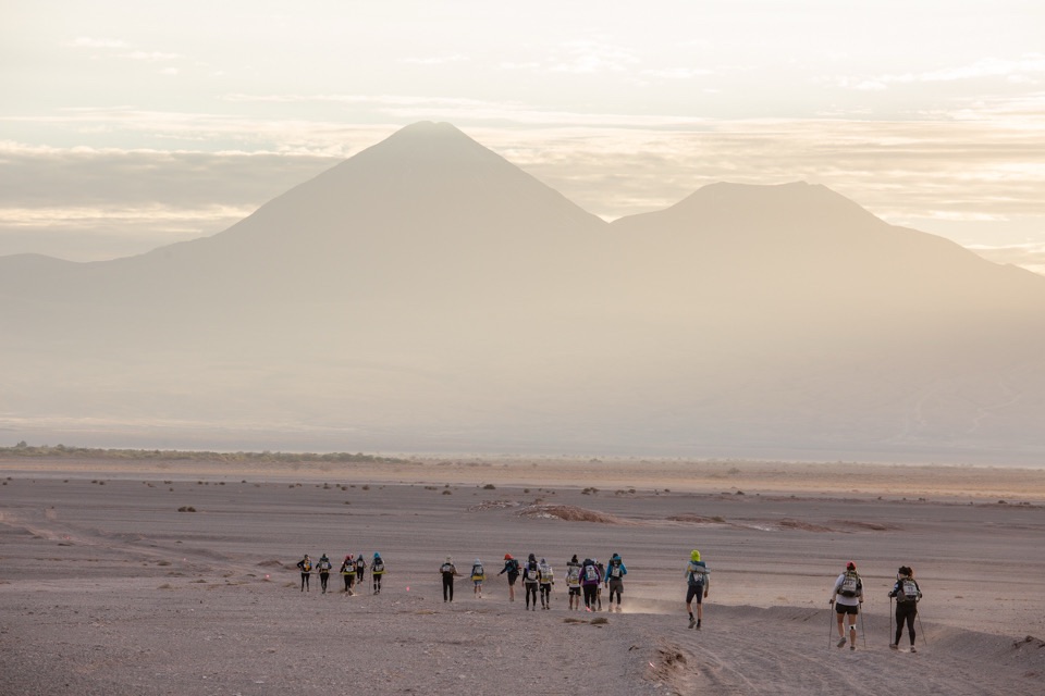 Runner at the back of the pack in the Atacama Desert ultramarathon