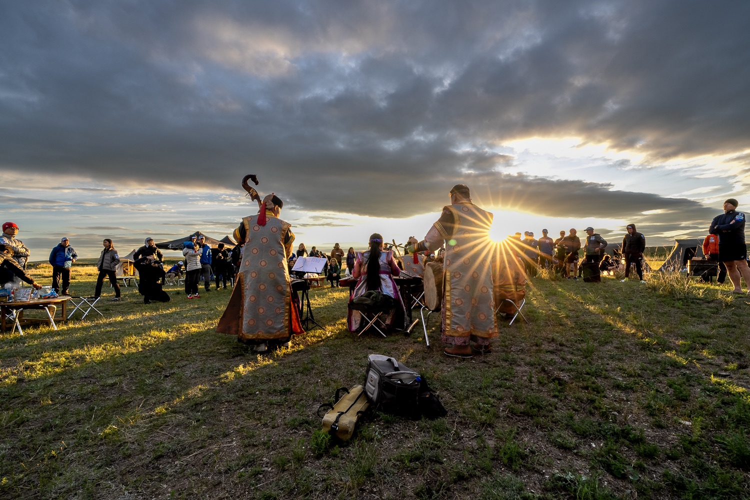 Music at the camp, Gobi 2024